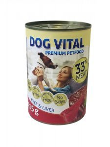 Dog Vital beef & liver konzerv 415gr