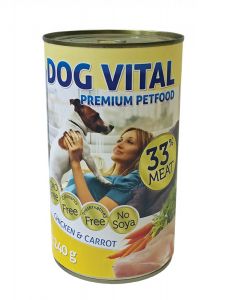 Dog Vital chicken & carrot konzerv 1240gr